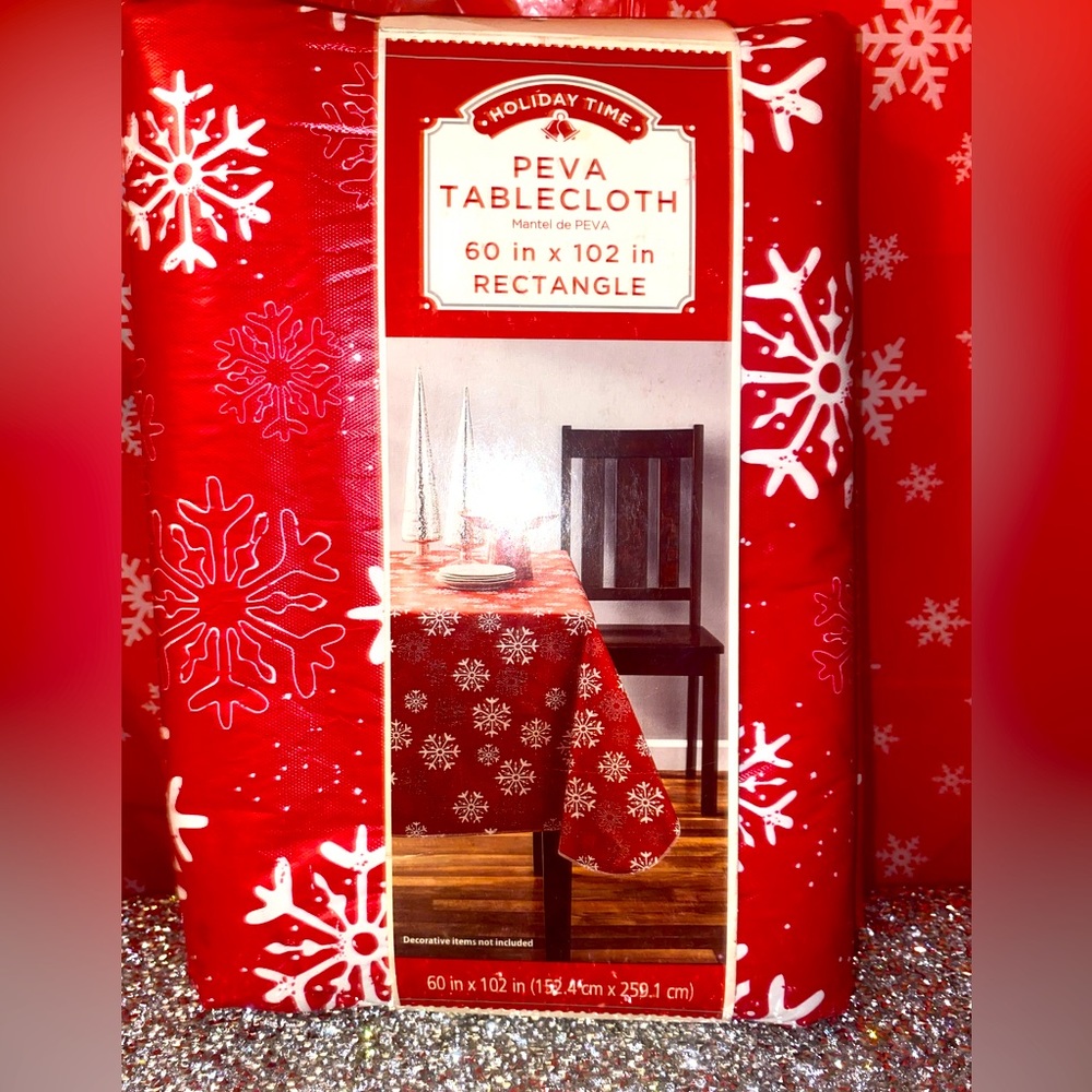 Holiday Time Peva Tablecloth